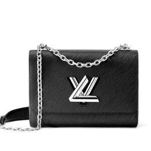 Louis Vuitton black Epi leather, Twist MM chain bag